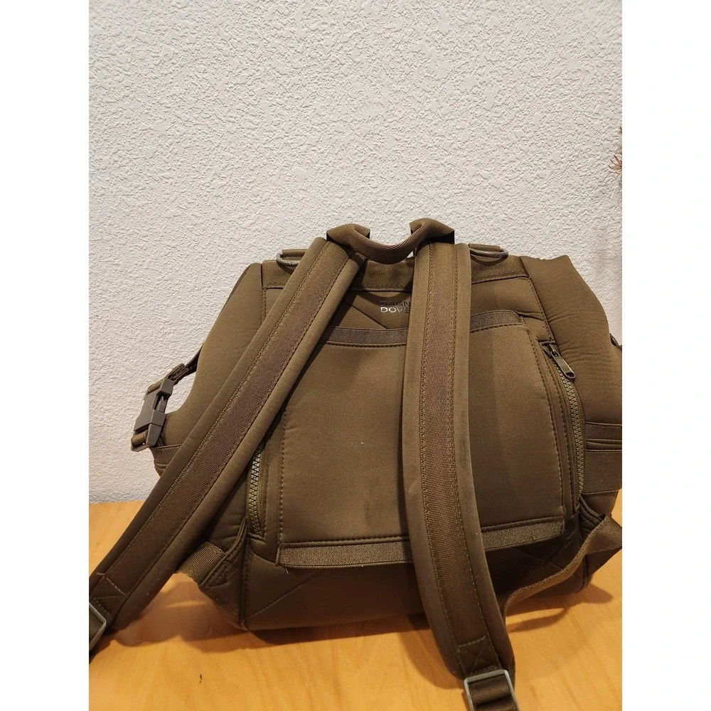 Dagne Dover Brown Neoprene‎ Backpack Travel Laptop Diaper Bag Medium  dark moss